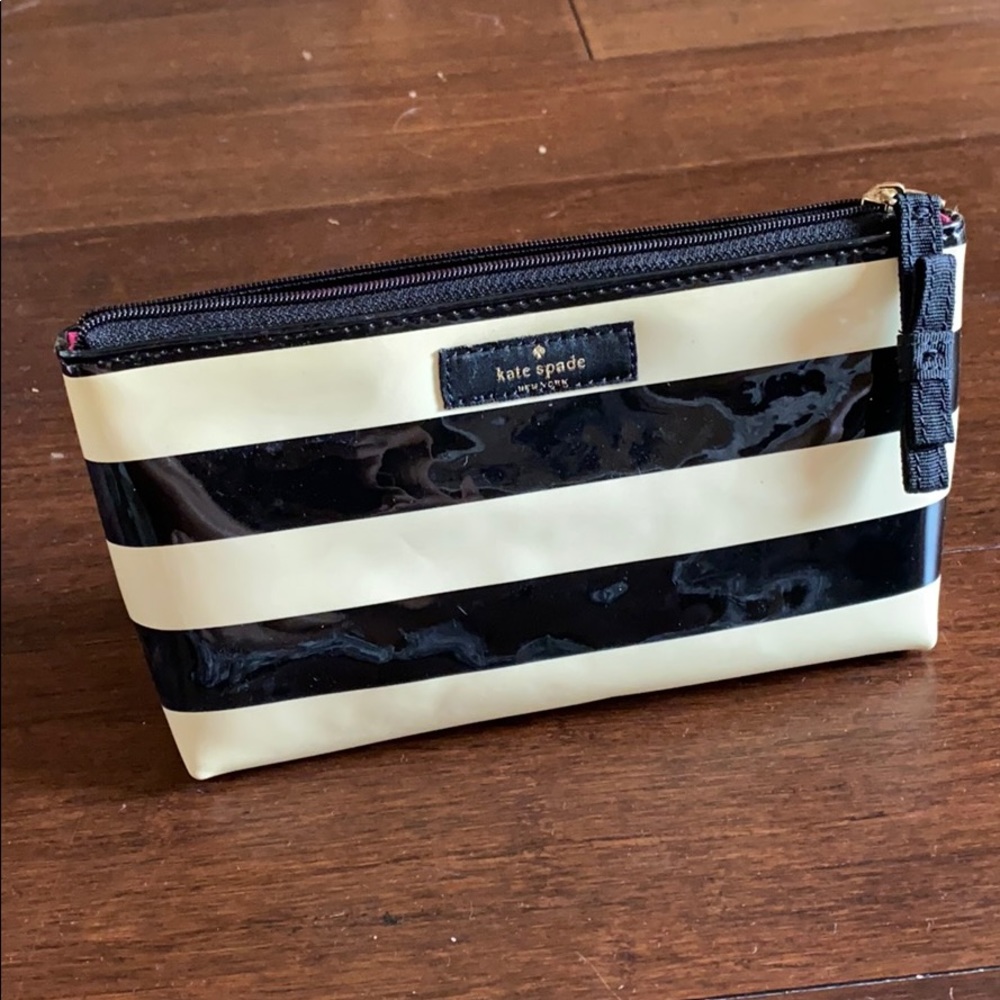 Kate Spade Striped Cosmetic Bag